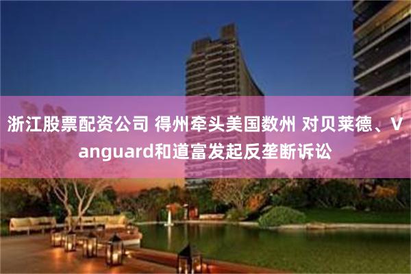 浙江股票配资公司 得州牵头美国数州 对贝莱德、Vanguard和道富发起反垄断诉讼