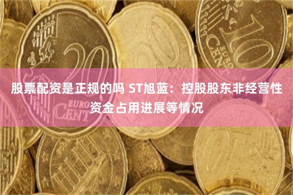 股票配资是正规的吗 ST旭蓝：控股股东非经营性资金占用进展等情况