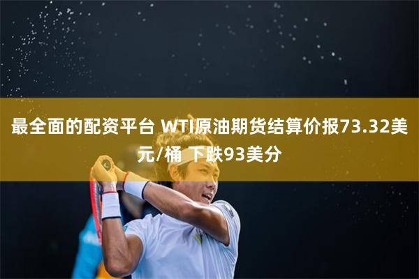 最全面的配资平台 WTI原油期货结算价报73.32美元/桶 下跌93美分