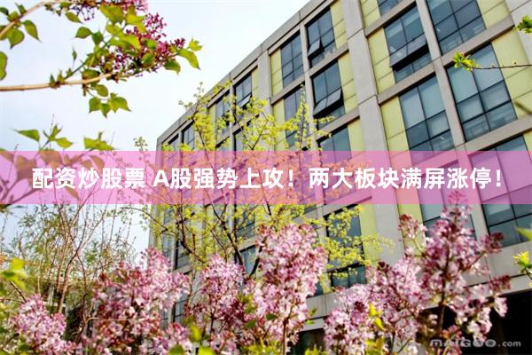 配资炒股票 A股强势上攻！两大板块满屏涨停！