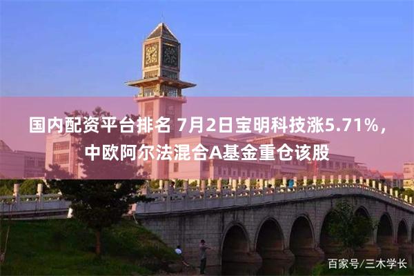 国内配资平台排名 7月2日宝明科技涨5.71%，中欧阿尔法混合A基金重仓该股