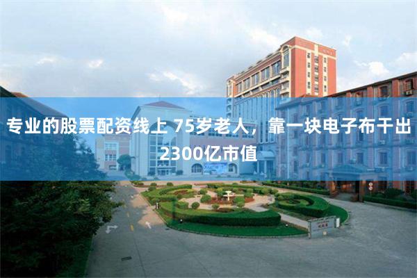 专业的股票配资线上 75岁老人，靠一块电子布干出2300亿市值