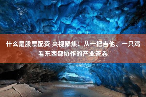 什么是股票配资 央视聚焦！从一把吉他、一只鸡看东西部协作的产业答卷