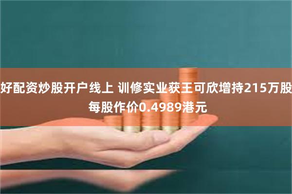 好配资炒股开户线上 训修实业获王可欣增持215万股 每股作价0.4989港元