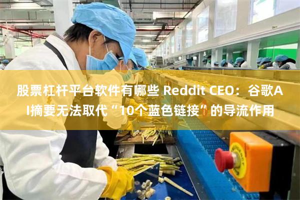 股票杠杆平台软件有哪些 Reddit CEO:谷歌AI摘要无法取代“10个蓝色链接”的导流作用