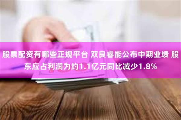 股票配资有哪些正规平台 双良睿能公布中期业绩 股东应占利润为约1.1亿元同比减少1.8%