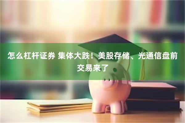 怎么杠杆证券 集体大跌！美股存储、光通信盘前交易来了