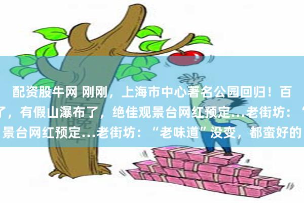 配资股牛网 刚刚,上海市中心著名公园回归!百岁古树“颈椎病”治好了,有假山瀑布了,绝佳观景台网红预定…老街坊:“老味道”没变,都蛮好的