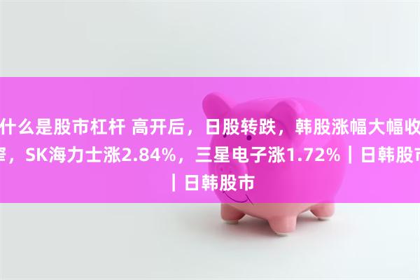 什么是股市杠杆 高开后，日股转跌，韩股涨幅大幅收窄，SK海力士涨2.84%，三星电子涨1.72%｜日韩股市
